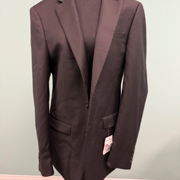 Calvin Klein mens suit jacket size 40L in black - Picture 2 of 8